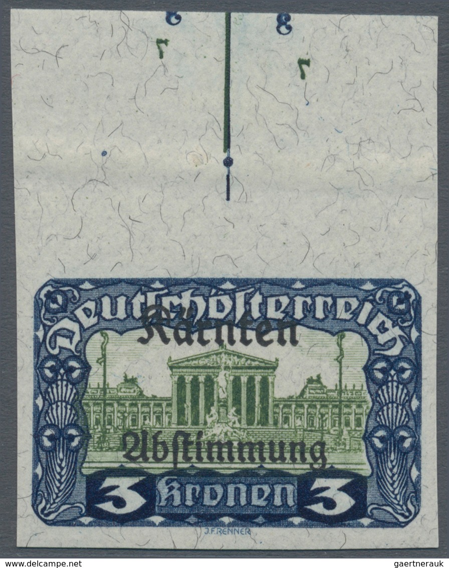 Österreich: 1920, Volksabstimmung Kärnten, 2½ Kr. bis 20 Kr., Partie von 53 Werten (ein Wert 7½ Kr.