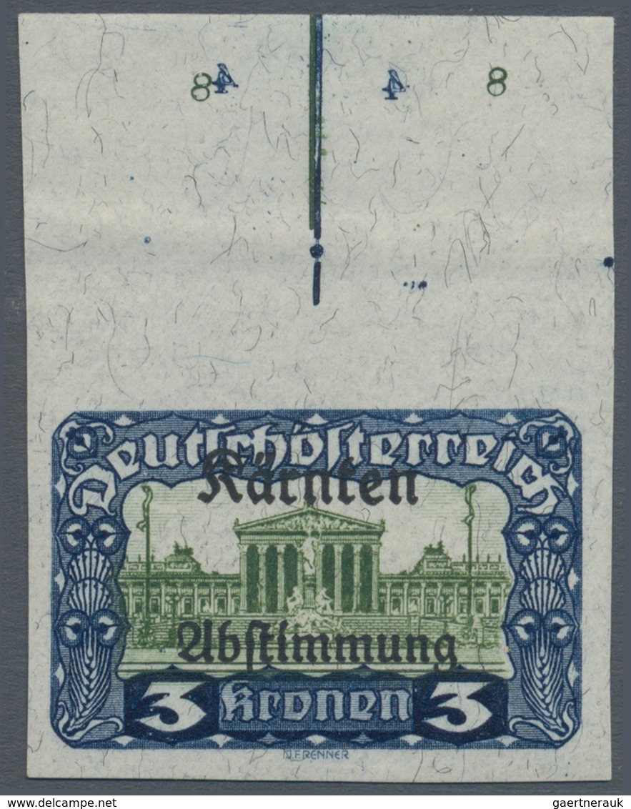 Österreich: 1920, Volksabstimmung Kärnten, 2½ Kr. bis 20 Kr., Partie von 53 Werten (ein Wert 7½ Kr.