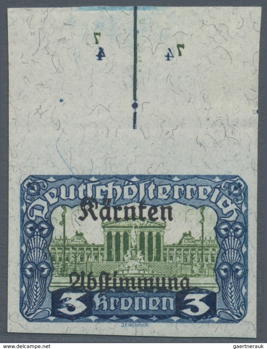 Österreich: 1920, Volksabstimmung Kärnten, 2½ Kr. bis 20 Kr., Partie von 53 Werten (ein Wert 7½ Kr.