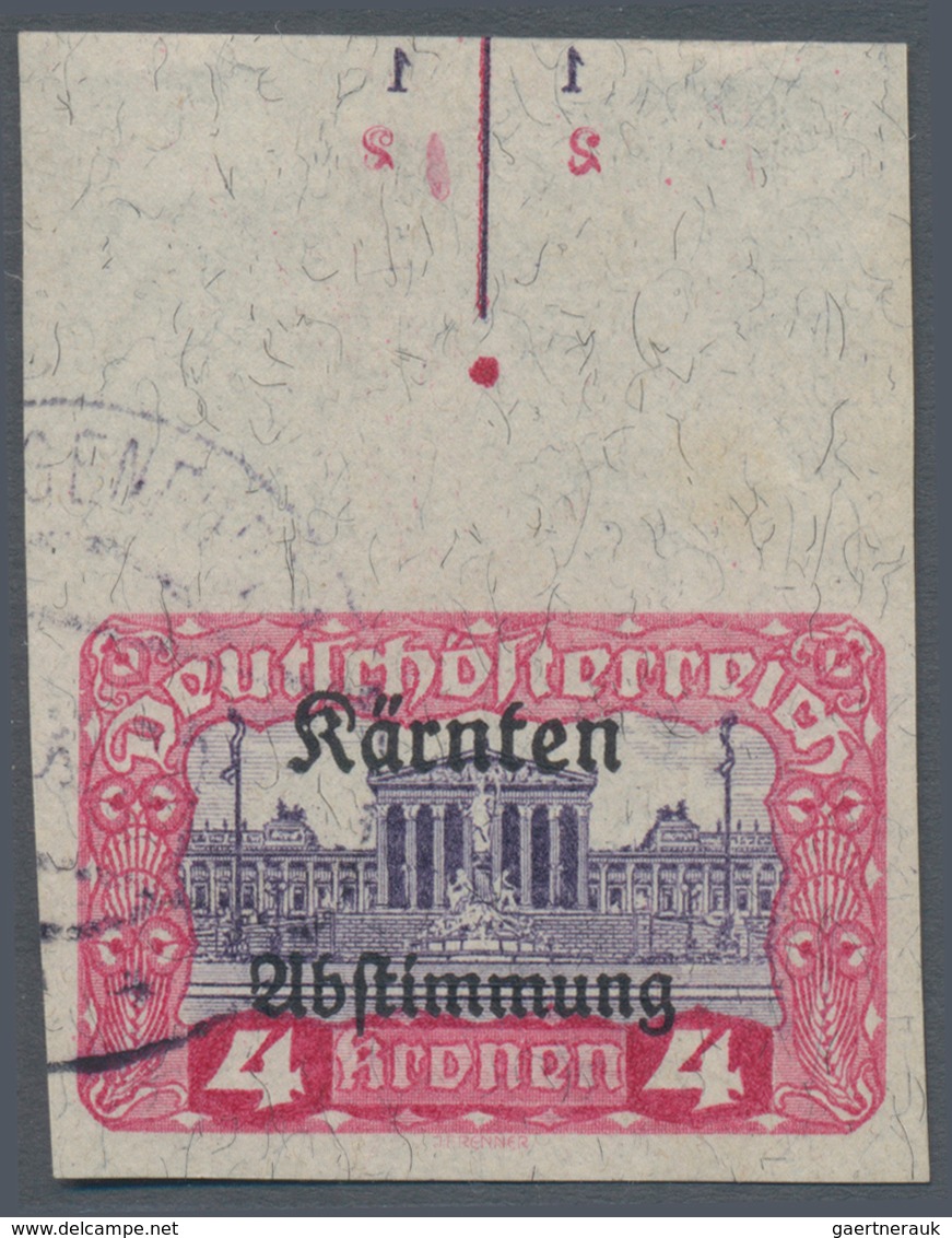 Österreich: 1920, Volksabstimmung Kärnten, 2½ Kr. bis 20 Kr., Partie von 53 Werten (ein Wert 7½ Kr.