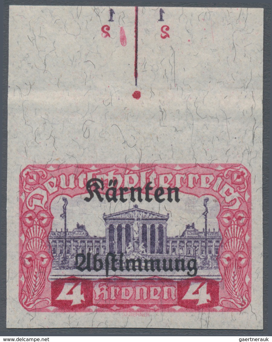 Österreich: 1920, Volksabstimmung Kärnten, 2½ Kr. bis 20 Kr., Partie von 53 Werten (ein Wert 7½ Kr.