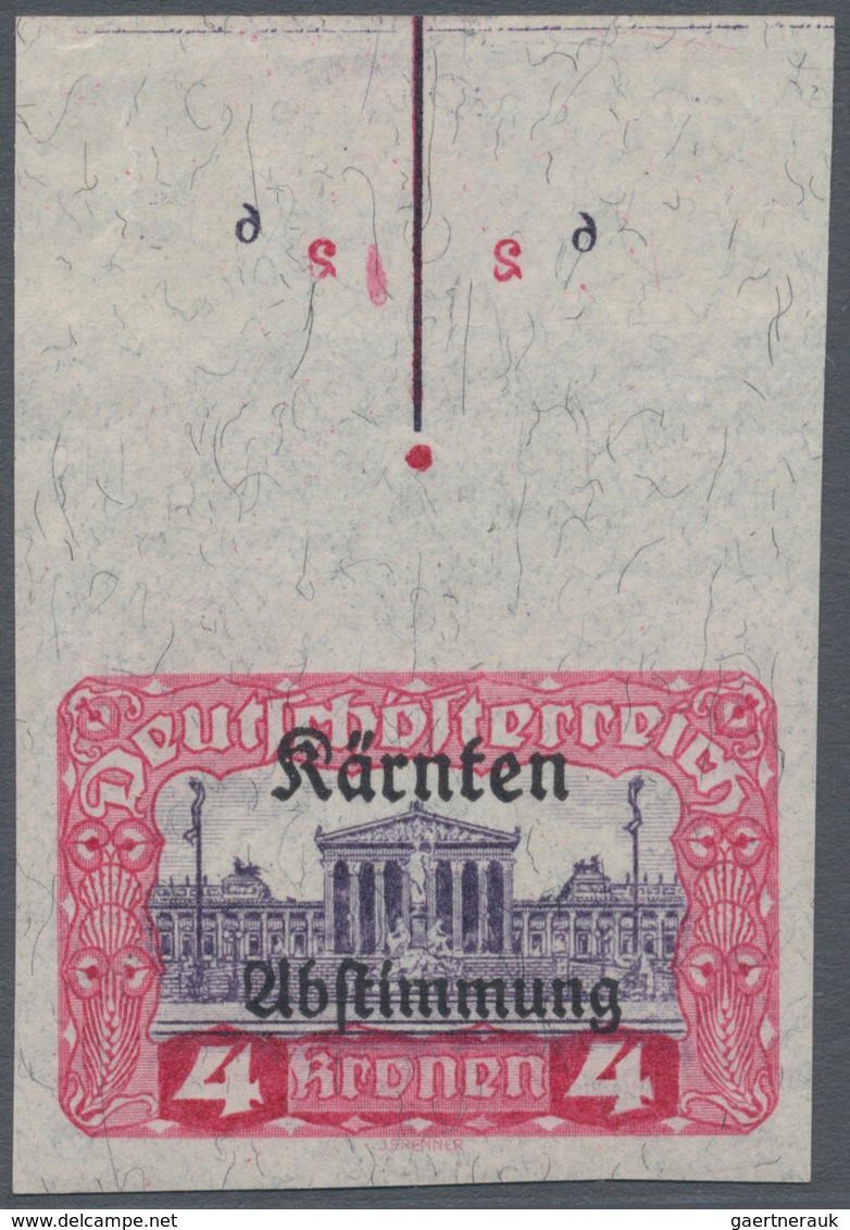 Österreich: 1920, Volksabstimmung Kärnten, 2½ Kr. bis 20 Kr., Partie von 53 Werten (ein Wert 7½ Kr.