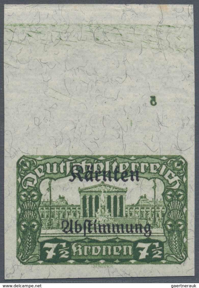 Österreich: 1920, Volksabstimmung Kärnten, 2½ Kr. bis 20 Kr., Partie von 53 Werten (ein Wert 7½ Kr.