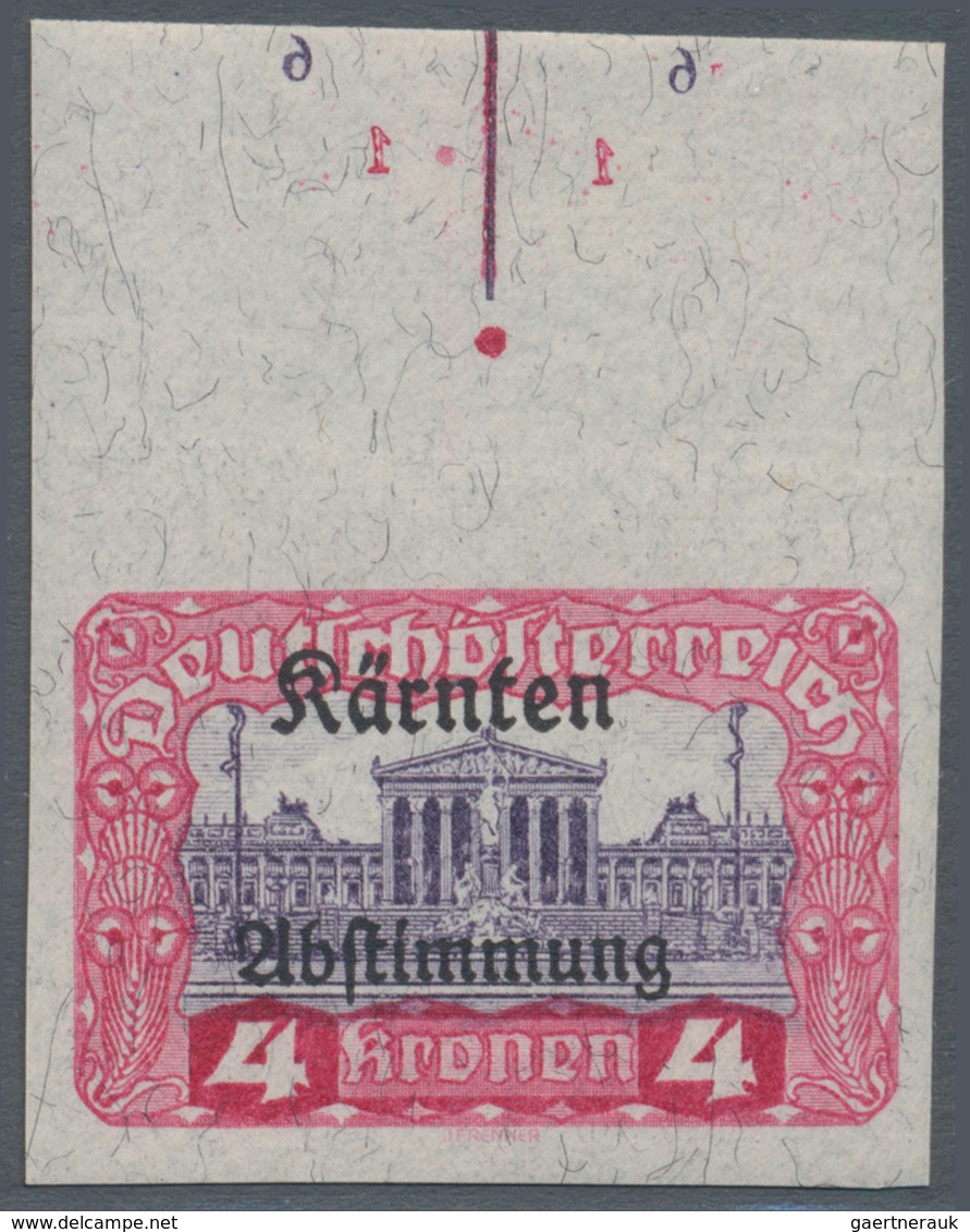 Österreich: 1920, Volksabstimmung Kärnten, 2½ Kr. bis 20 Kr., Partie von 53 Werten (ein Wert 7½ Kr.