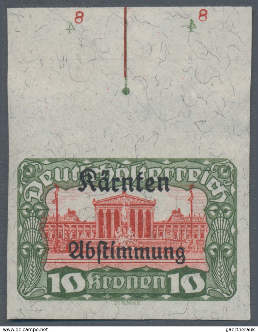 Österreich: 1920, Volksabstimmung Kärnten, 2½ Kr. bis 20 Kr., Partie von 53 Werten (ein Wert 7½ Kr.