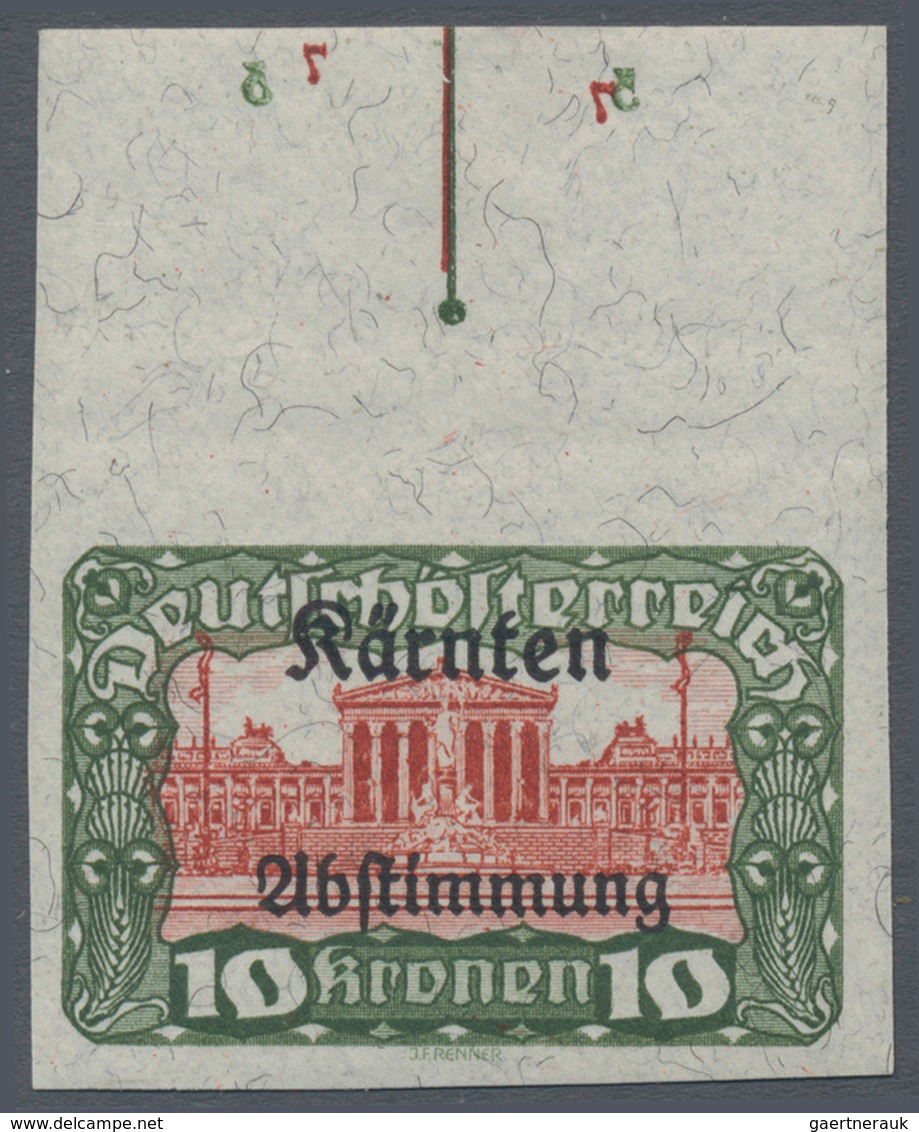 Österreich: 1920, Volksabstimmung Kärnten, 2½ Kr. bis 20 Kr., Partie von 53 Werten (ein Wert 7½ Kr.