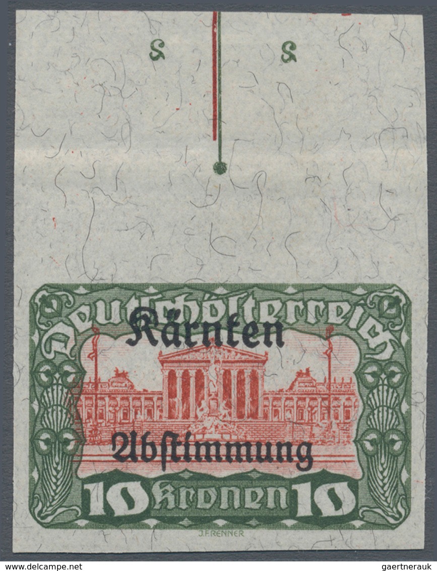 Österreich: 1920, Volksabstimmung Kärnten, 2½ Kr. bis 20 Kr., Partie von 53 Werten (ein Wert 7½ Kr.