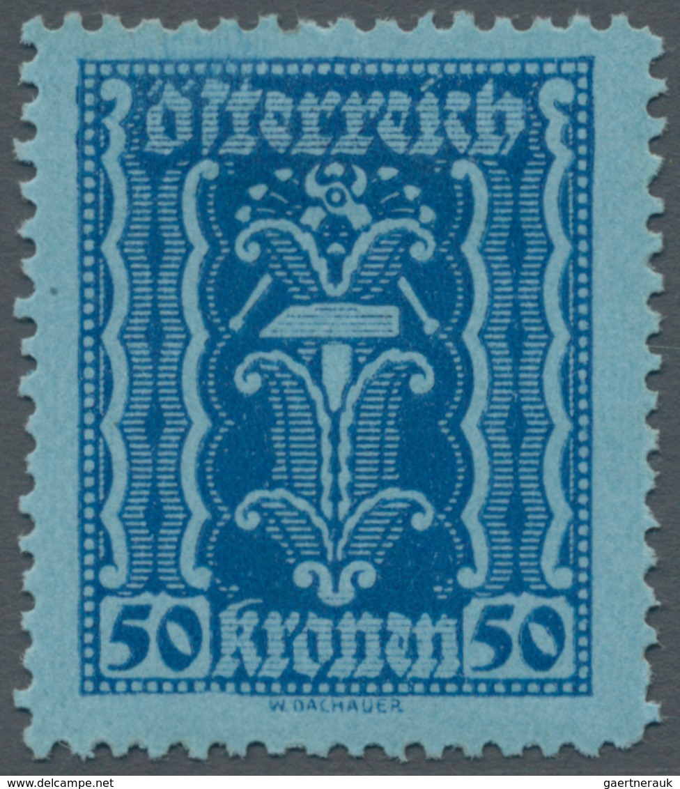 Österreich: 1922. Freimarken Landwirtschaft, Gewerbe, Industrie. 4 Werte Zu 10 Kronen, 3 Werte Zu 50 - Sonstige & Ohne Zuordnung