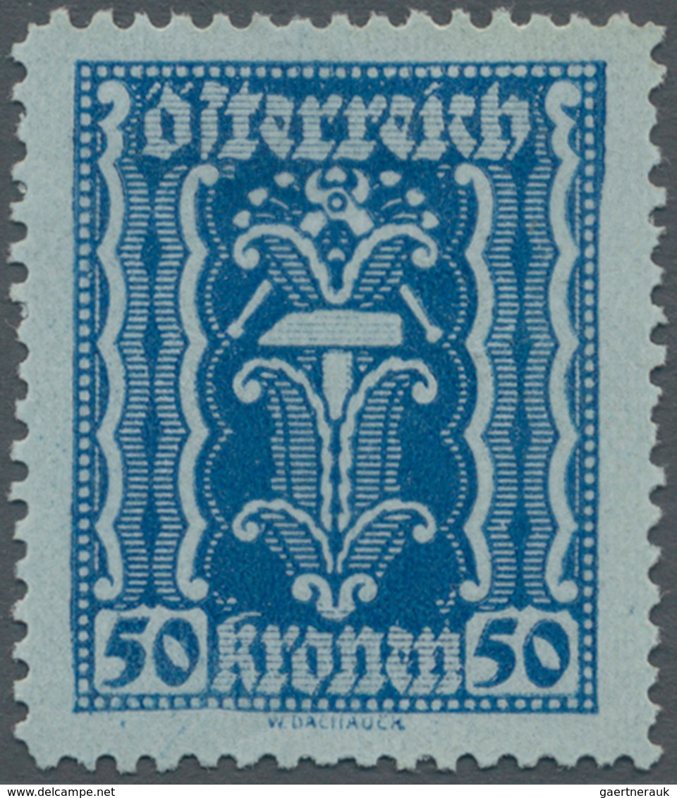 Österreich: 1922. Freimarken Landwirtschaft, Gewerbe, Industrie. 4 Werte zu 10 Kronen, 3 Werte zu 50