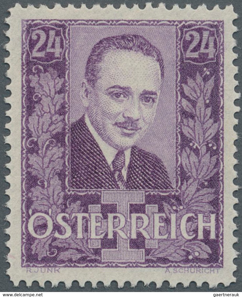 Österreich: 1934, 24 Gr. "Dollfuß" Als Probedruck In Rotviolett Auf Ungummiertem Papier, Signum. - Sonstige & Ohne Zuordnung