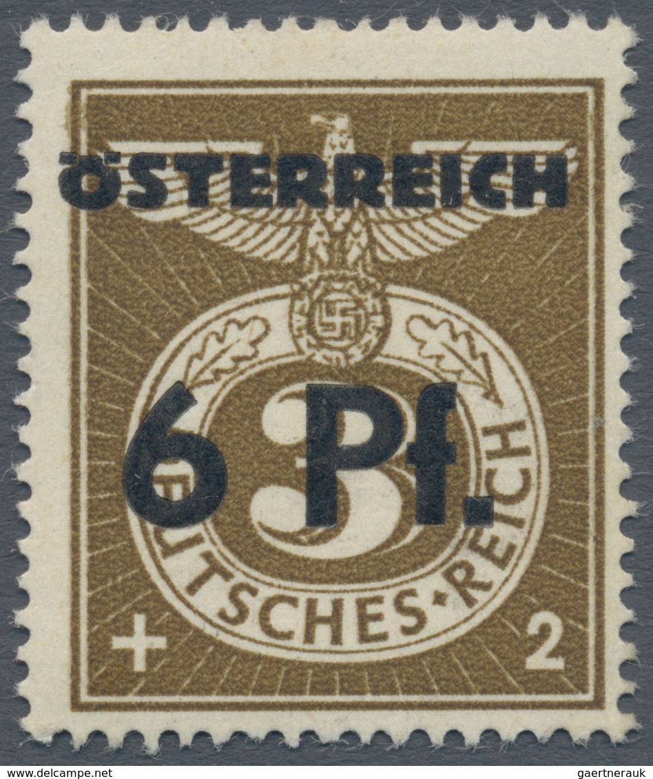 Österreich: 1945, AUFDRUCKPROBE ZUR 2. WIENER AUSHILFSAUSGABE, Aufdruck "ÖSTERREICH / 6 Pf. / Balken - Other & Unclassified