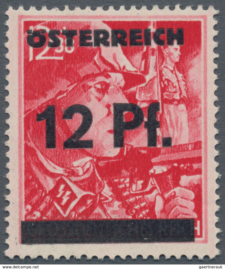 Österreich: 1945, AUFDRUCKPROBE ZUR 2. WIENER AUSHILFSAUSGABE, Aufdruck "ÖSTERREICH / 12 Pf. / Balke - Other & Unclassified