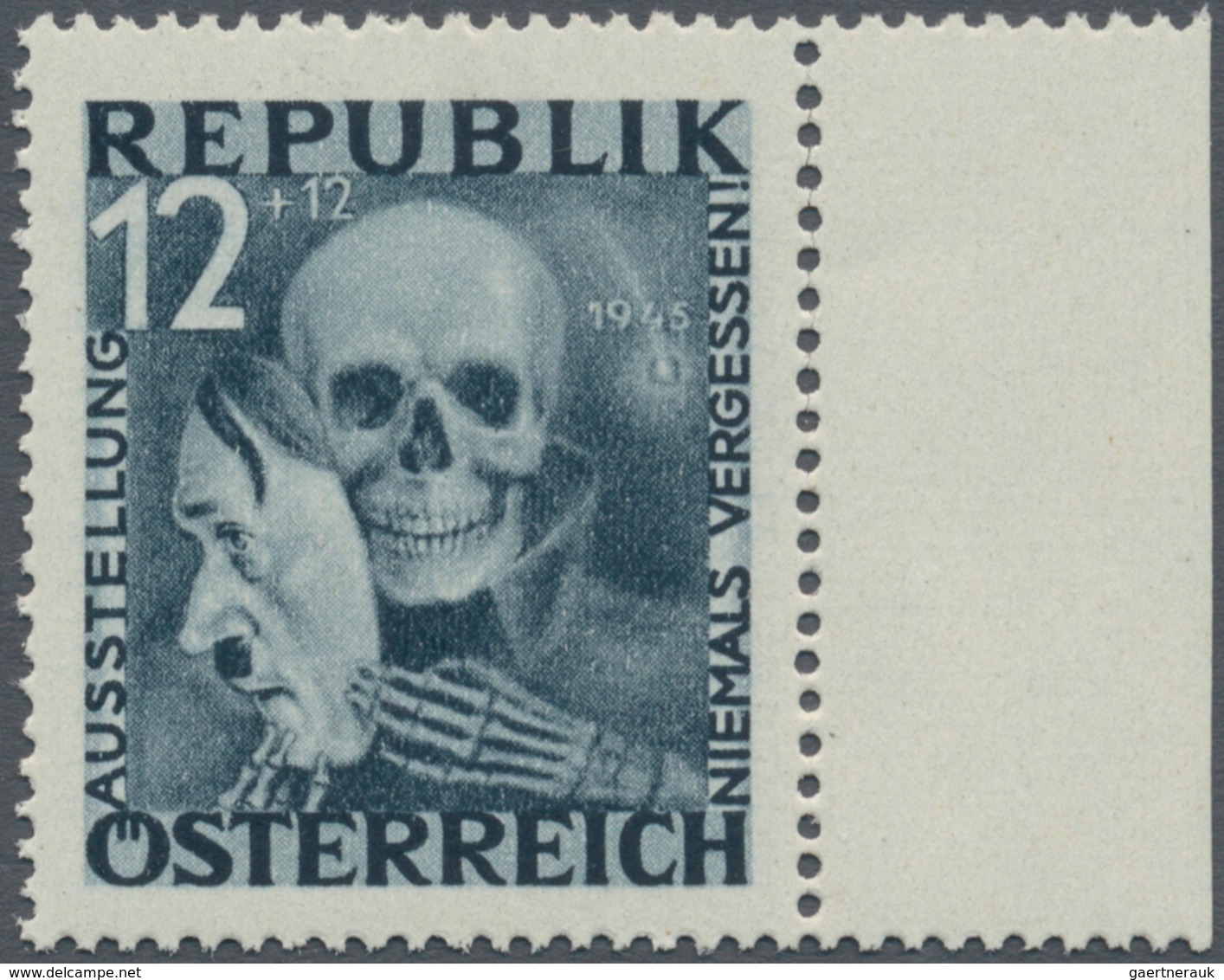 Österreich: 1946, Antifaschistische Austellung "Niemals Vergessen", Die Beiden Unverausgabten Werte - Other & Unclassified