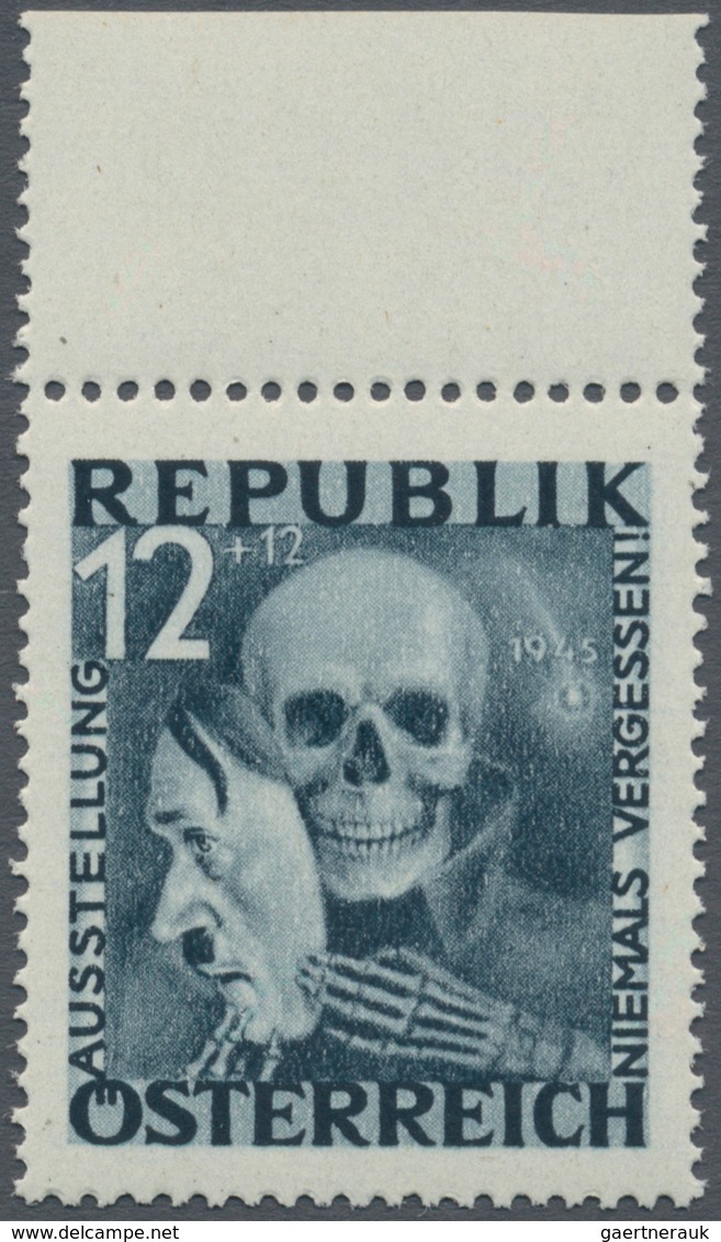 Österreich: 1946, Antifaschistische Austellung "Niemals Vergessen", Die Beiden Unverausgabten Werte - Sonstige & Ohne Zuordnung