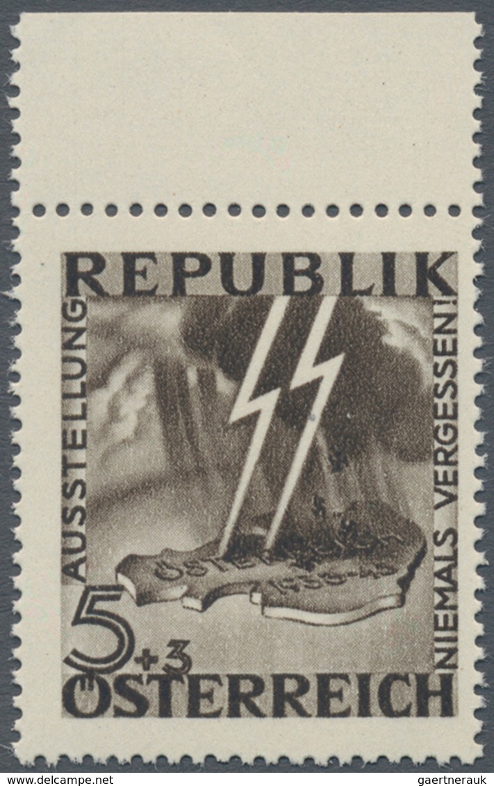 Österreich: 1946, Antifaschistische Austellung "Niemals Vergessen", Die Beiden Unverausgabten Werte - Sonstige & Ohne Zuordnung