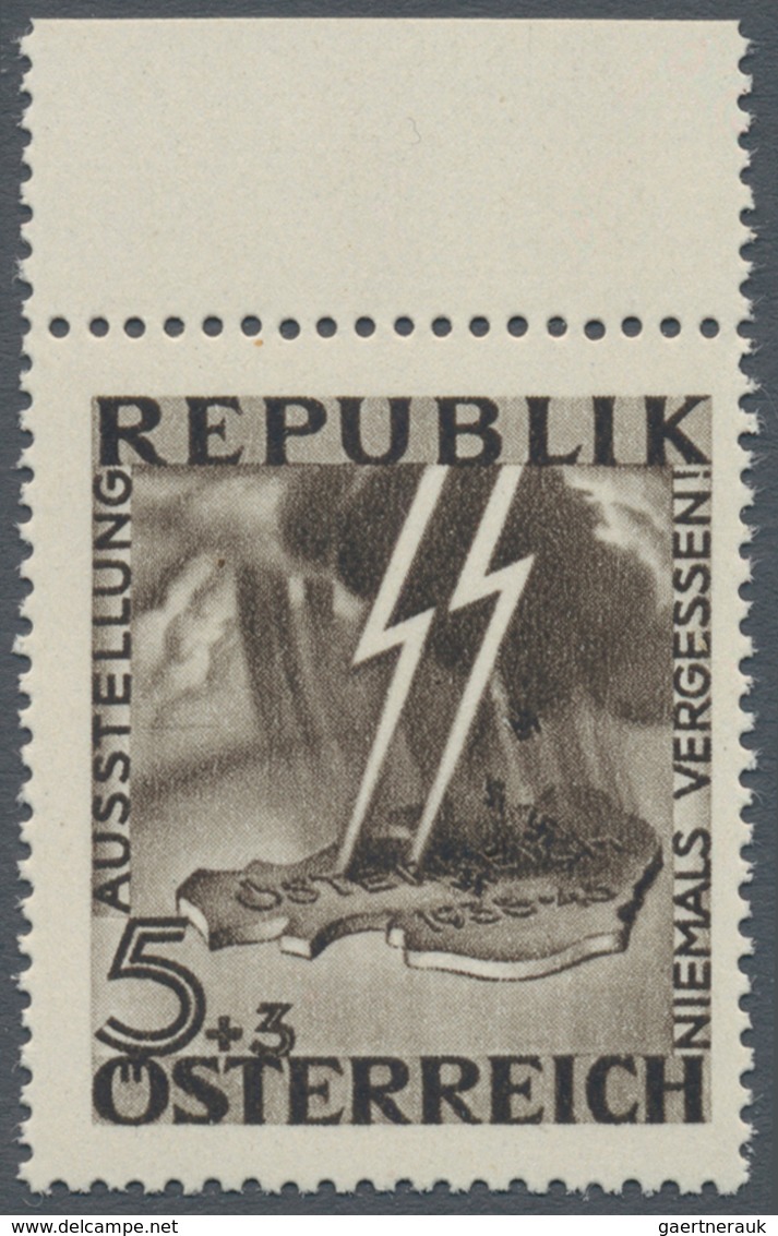 Österreich: 1946, Antifaschistische Austellung "Niemals Vergessen", Die Beiden Unverausgabten Werte - Sonstige & Ohne Zuordnung