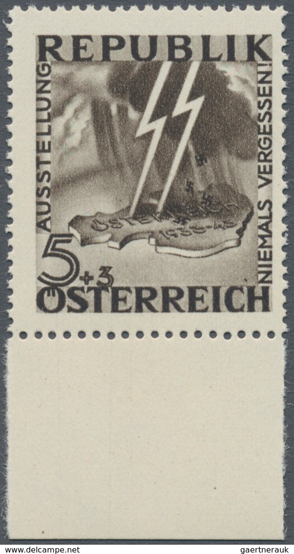 Österreich: 1946, Antifaschistische Austellung "Niemals Vergessen", Die Beiden Unverausgabten Werte - Sonstige & Ohne Zuordnung