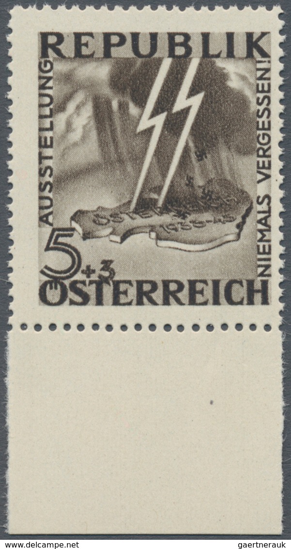 Österreich: 1946, Antifaschistische Austellung "Niemals Vergessen", Die Beiden Unverausgabten Werte - Other & Unclassified