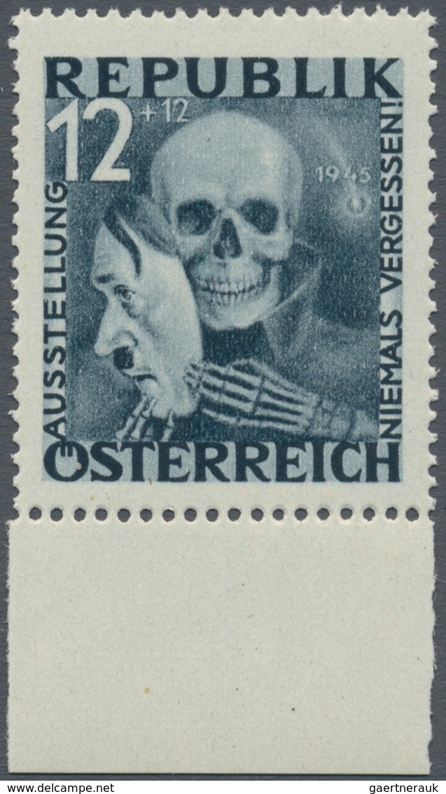 Österreich: 1946, Antifaschistische Austellung "Niemals Vergessen", Die Beiden Unverausgabten Werte - Other & Unclassified