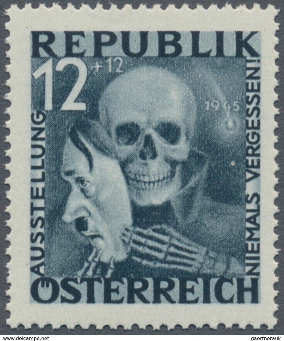 Österreich: 1946, Antifaschistische Austellung "Niemals Vergessen", Die Beiden Unverausgabten Werte - Sonstige & Ohne Zuordnung