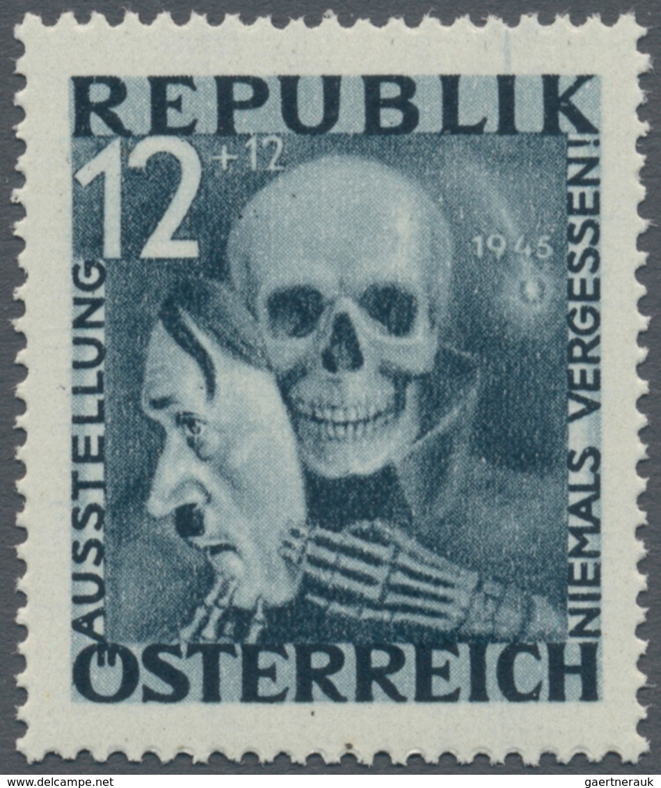 Österreich: 1946, Antifaschistische Austellung "Niemals Vergessen", Die Beiden Unverausgabten Werte - Other & Unclassified