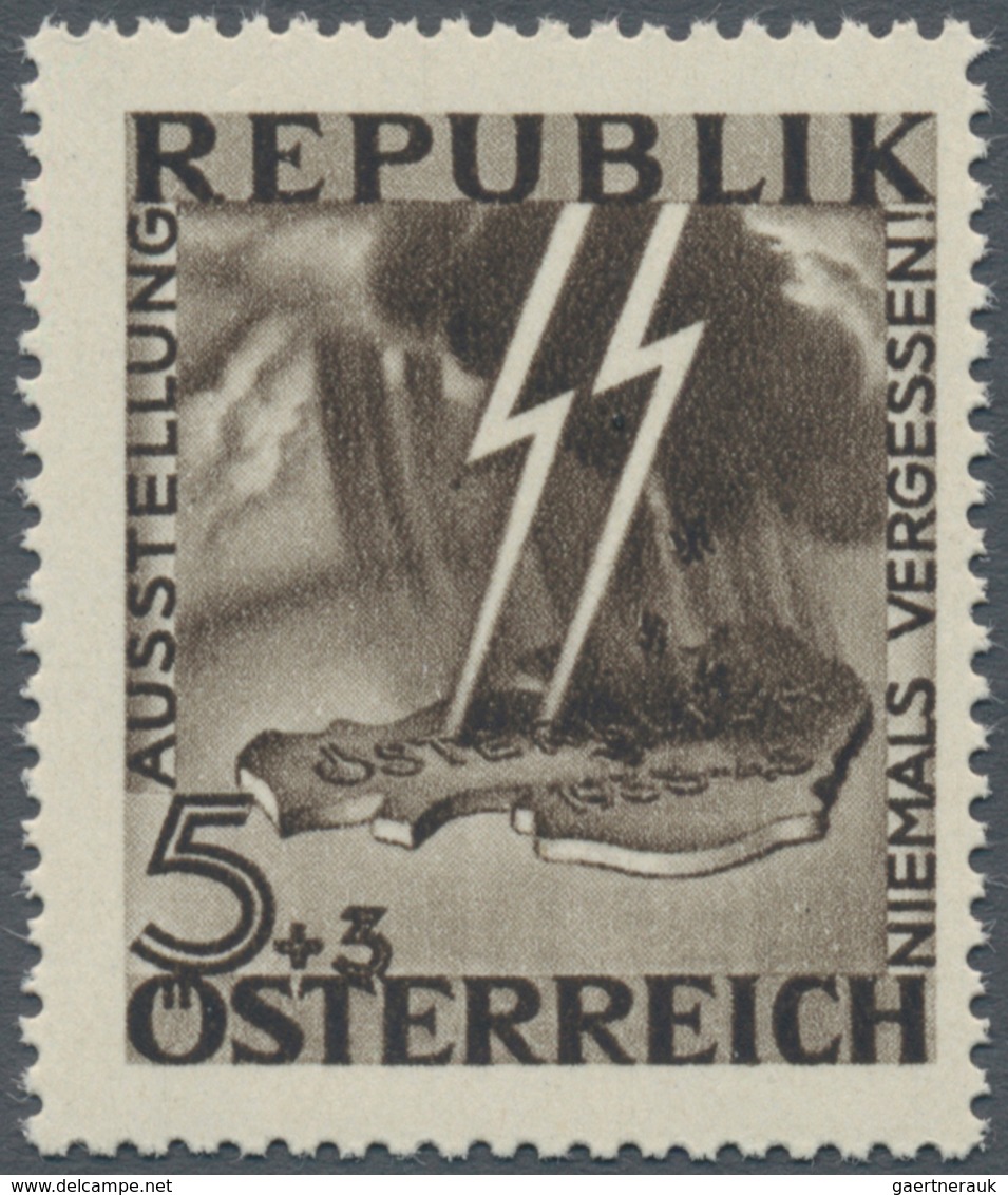 Österreich: 1946, Antifaschistische Austellung "Niemals Vergessen", Die Beiden Unverausgabten Werte - Other & Unclassified