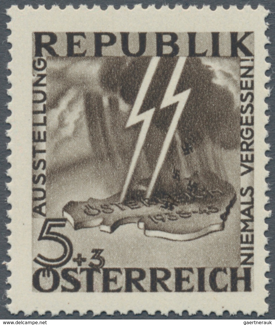 Österreich: 1946, Antifaschistische Austellung "Niemals Vergessen", Die Beiden Unverausgabten Werte - Sonstige & Ohne Zuordnung