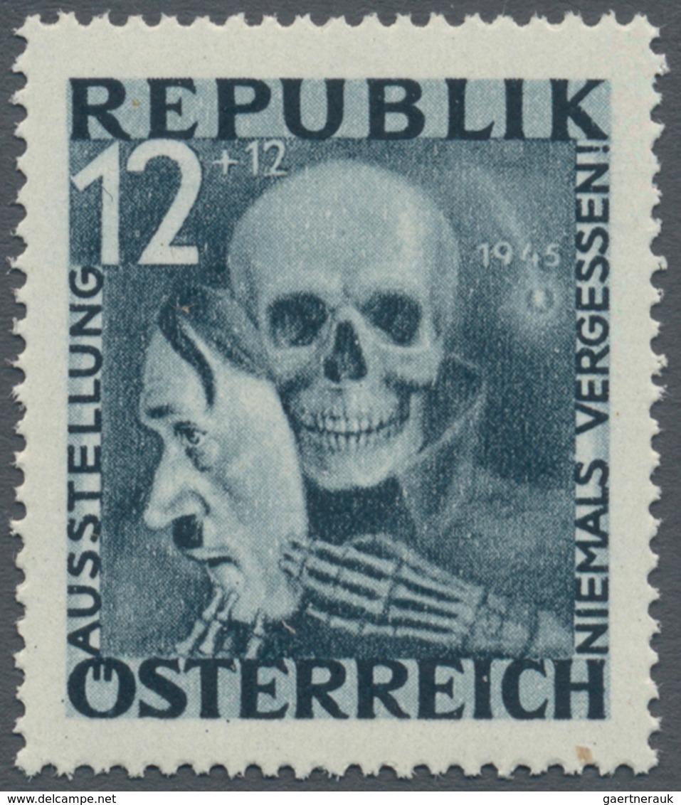 Österreich: 1946, Antifaschistische Austellung "Niemals Vergessen", Die Beiden Unverausgabten Werte - Sonstige & Ohne Zuordnung