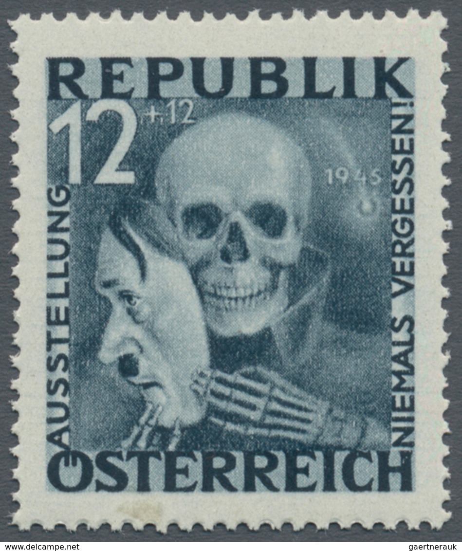 Österreich: 1946, Antifaschistische Austellung "Niemals Vergessen", Die Beiden Unverausgabten Werte - Other & Unclassified