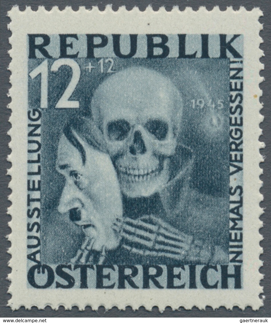 Österreich: 1946, Antifaschistische Austellung "Niemals Vergessen", Die Beiden Unverausgabten Werte - Other & Unclassified