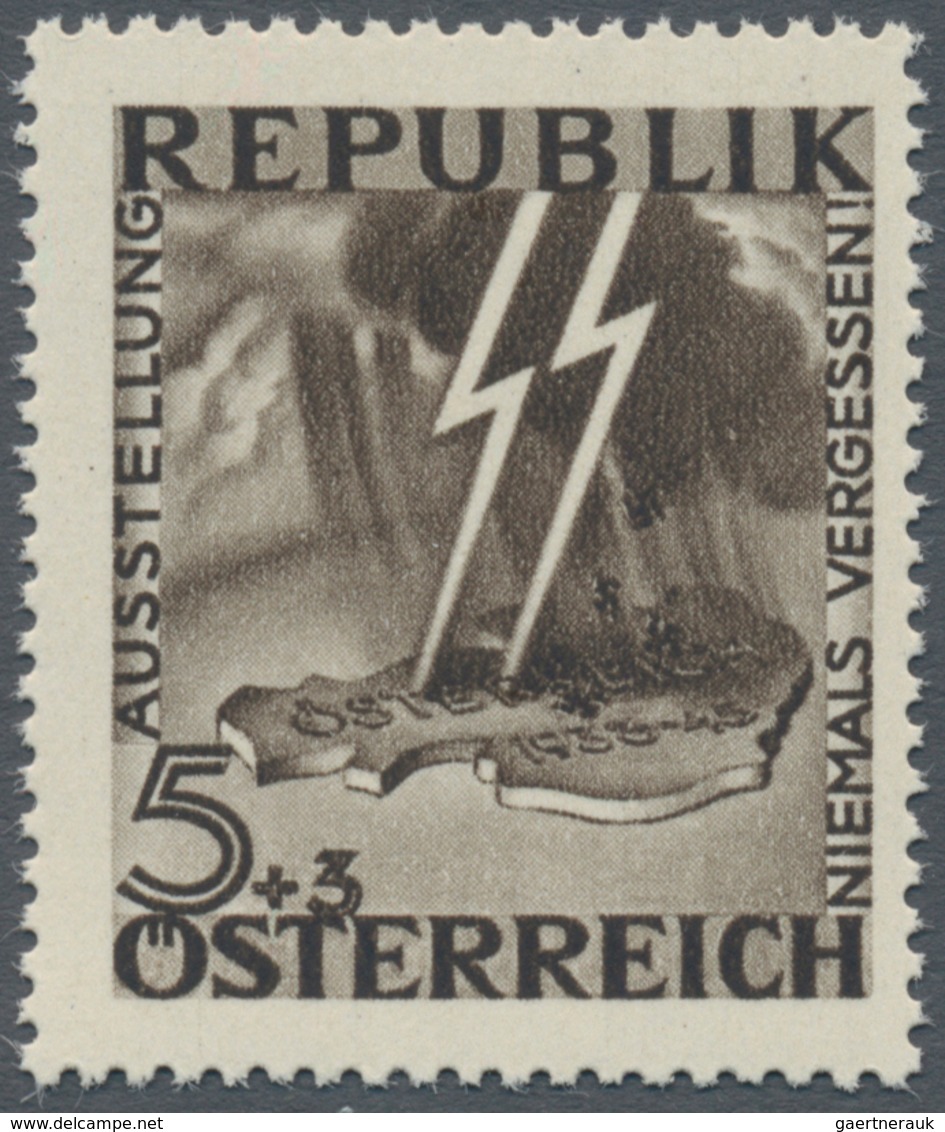 Österreich: 1946, Antifaschistische Austellung "Niemals Vergessen", Die Beiden Unverausgabten Werte - Sonstige & Ohne Zuordnung