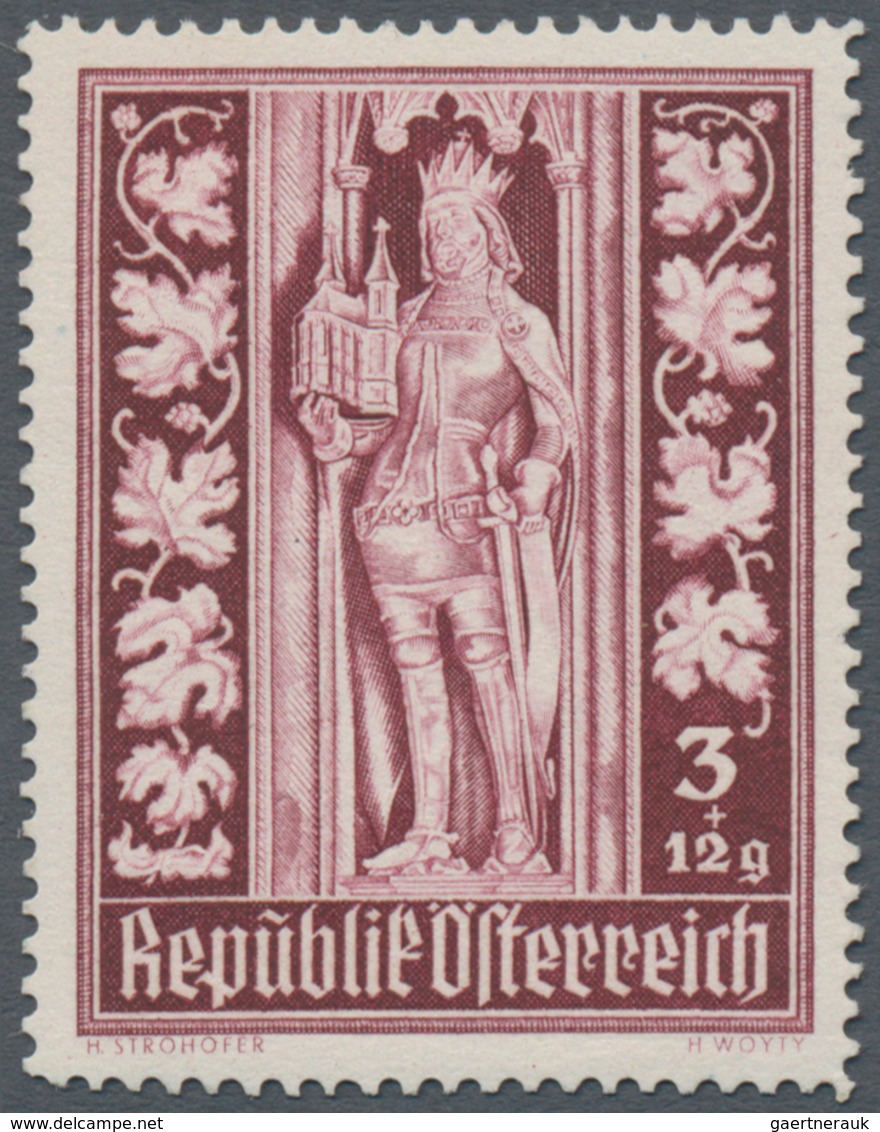 Österreich: 1946, Stephansdom, Komplette Serie Von Zehn Werten Je Als Probedruck In Abweichenden Far - Other & Unclassified