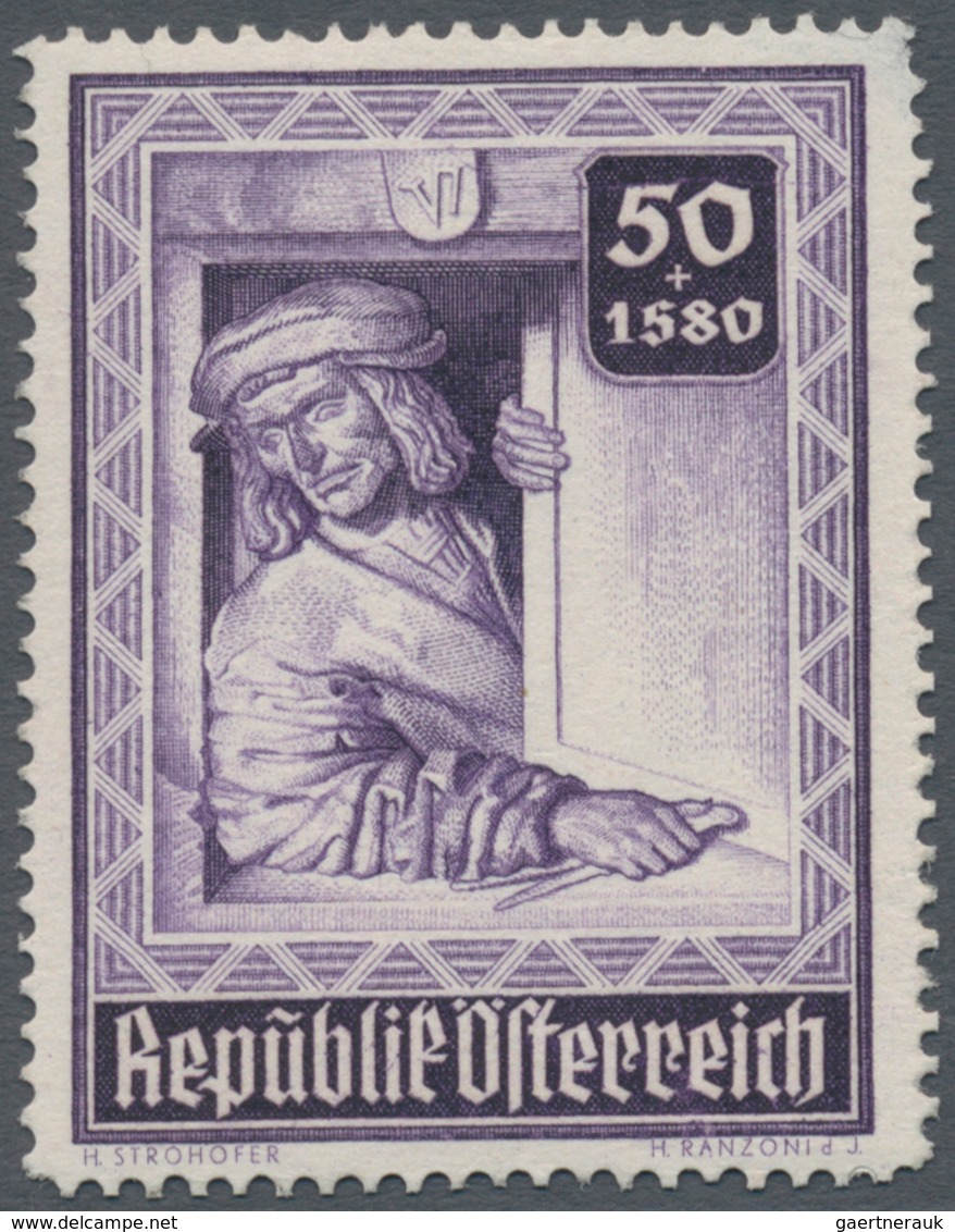 Österreich: 1946, Stephansdom, komplette Serie von zehn Werten je als Probedruck in abweichenden Far