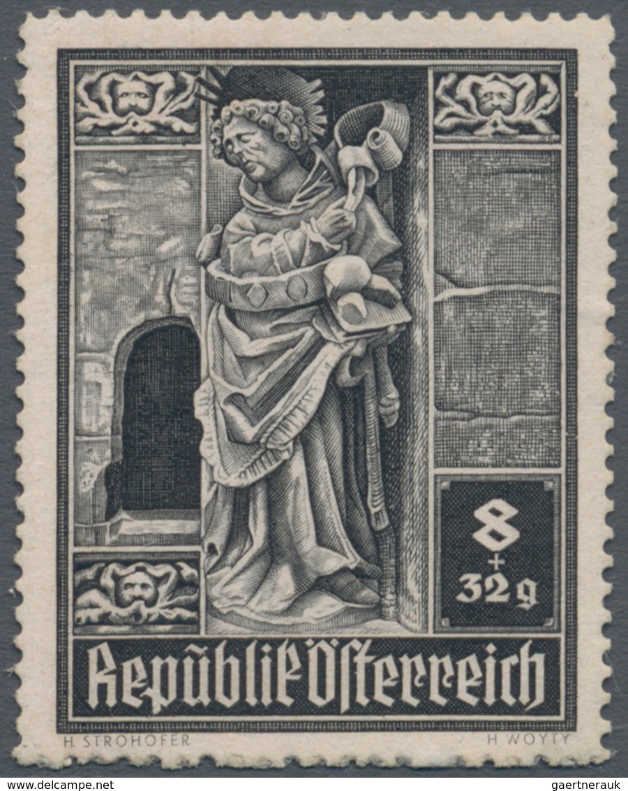 Österreich: 1946, Stephansdom, komplette Serie von zehn Werten je als Probedruck in abweichenden Far