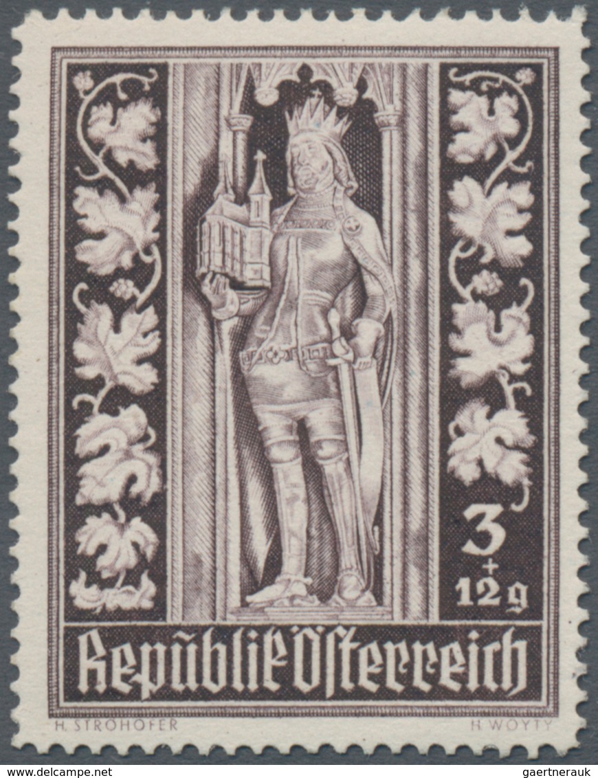 Österreich: 1946, Stephansdom, Komplette Serie Von Zehn Werten Je Als Probedruck In Abweichenden Far - Other & Unclassified