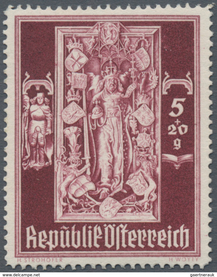 Österreich: 1946, Stephansdom, Komplette Serie Von Zehn Werten Je Als Probedruck In Abweichenden Far - Other & Unclassified