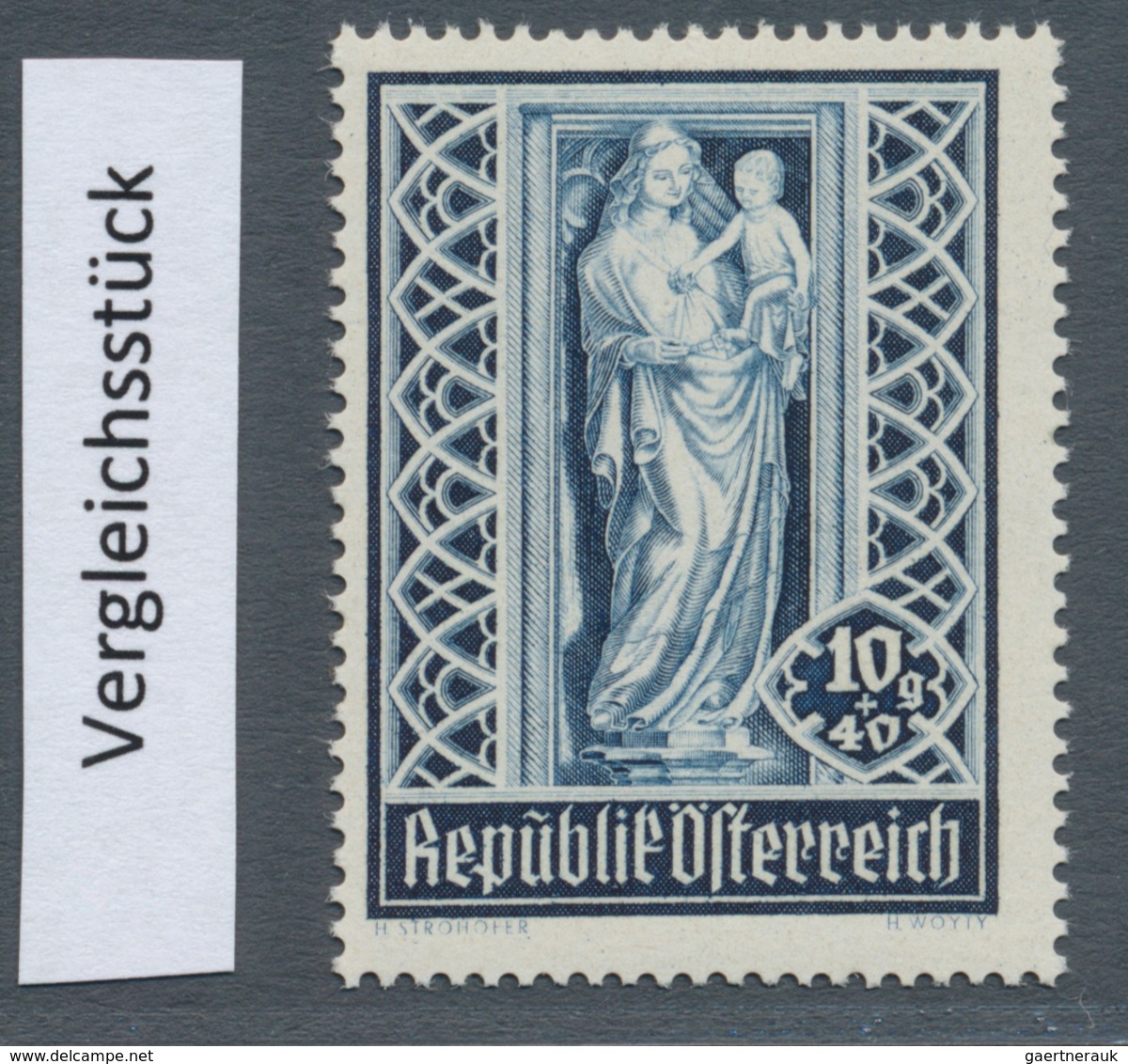 Österreich: 1946, 10 Gr. + 40 Gr. "Stephansdom", Phasendruck In Schwarz (6. Phase) Mit Abweichender - Other & Unclassified