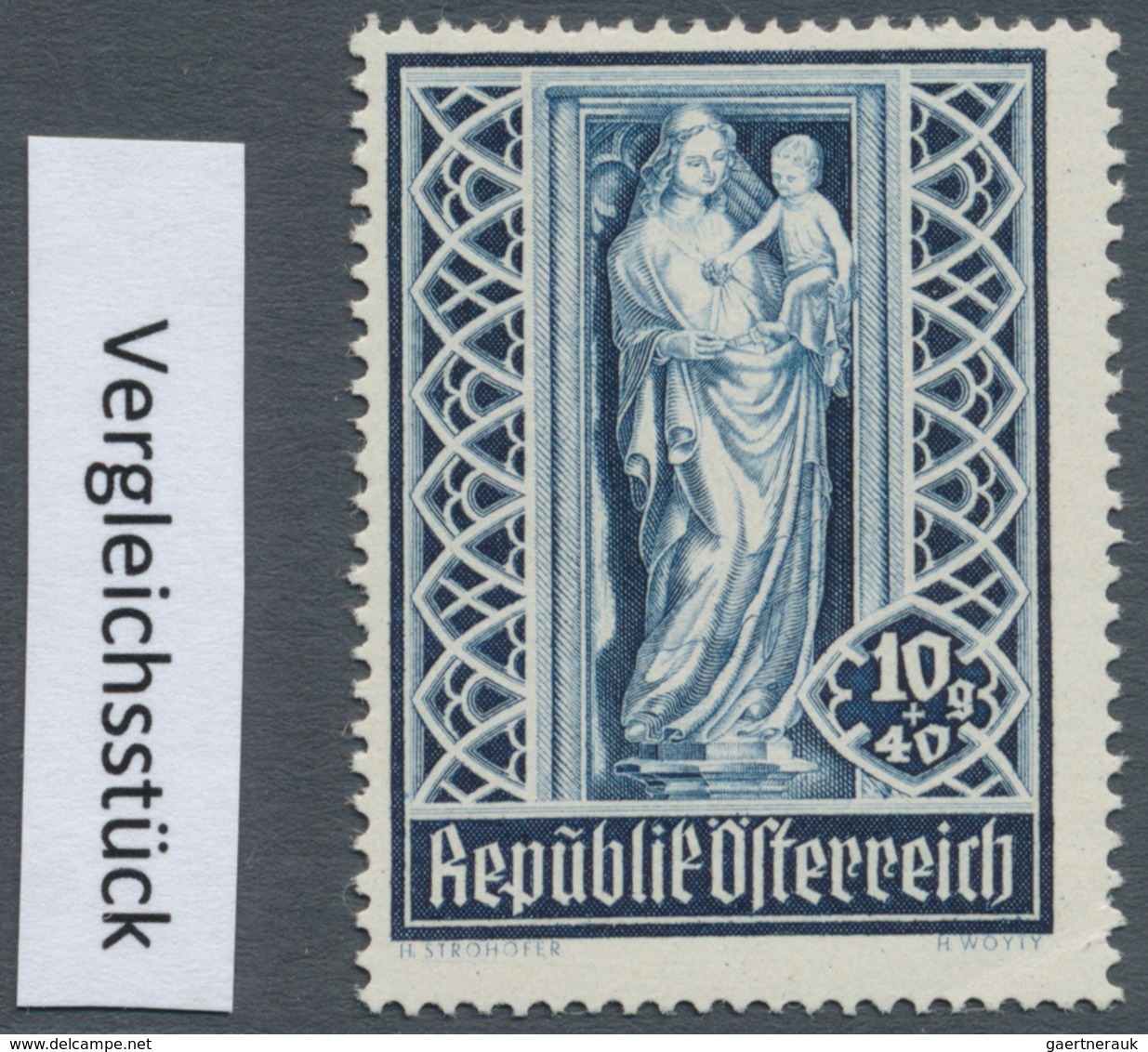 Österreich: 1946, 10 Gr. + 40 Gr. "Stephansdom", Phasendruck In Schwarz (6. Phase) Mit Abweichender - Sonstige & Ohne Zuordnung