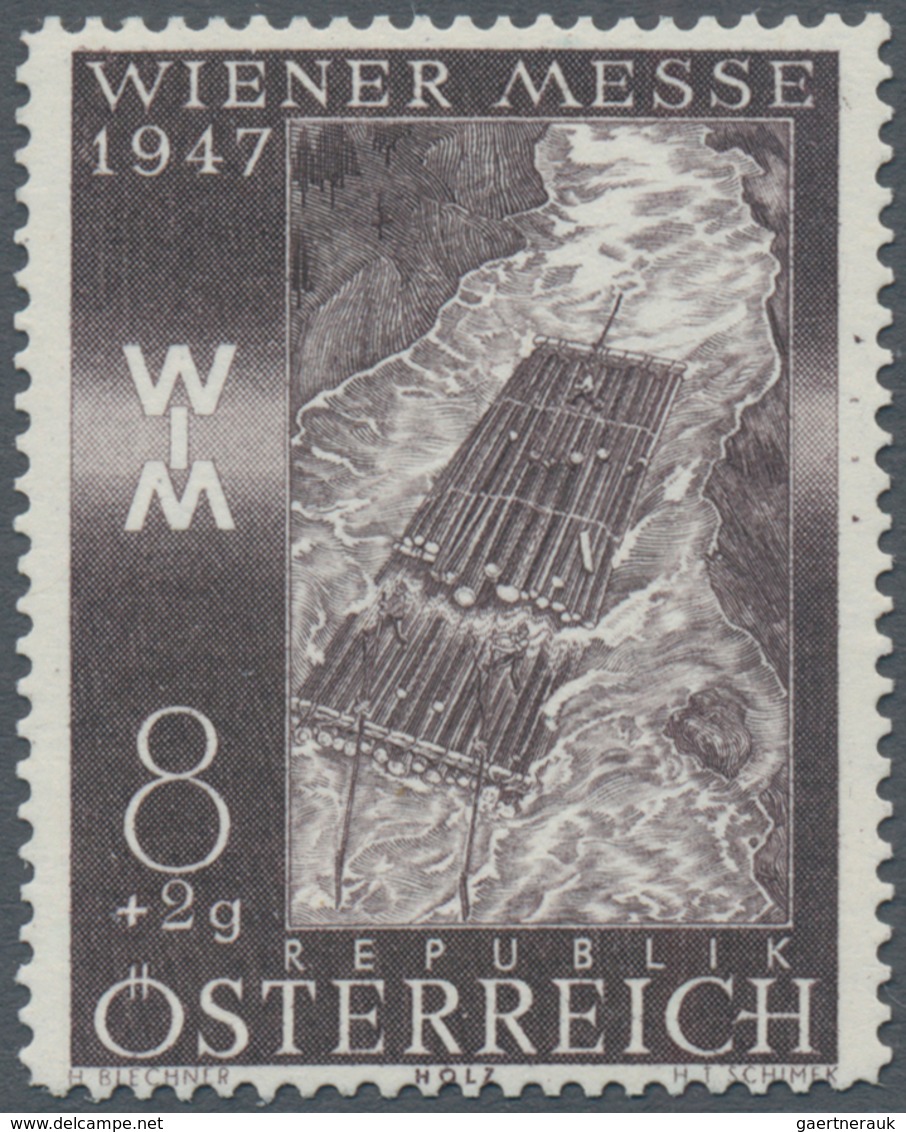 Österreich: 1947, 8 Gr. + 2 Gr. "Frühjahrsmesse", Vier Farbproben In Violettbraun, Gelblichbraun, St - Other & Unclassified