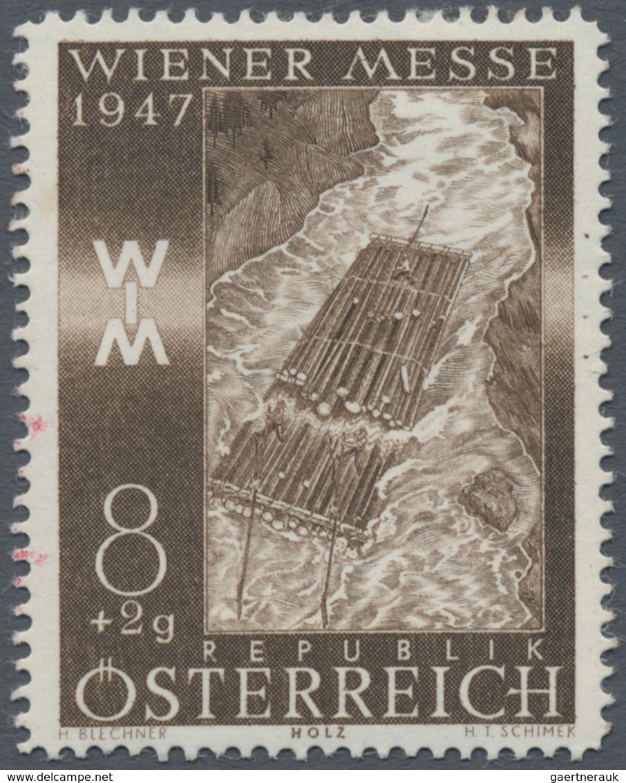 Österreich: 1947, 8 Gr. + 2 Gr. "Frühjahrsmesse", Vier Farbproben In Violettbraun, Gelblichbraun, St - Other & Unclassified