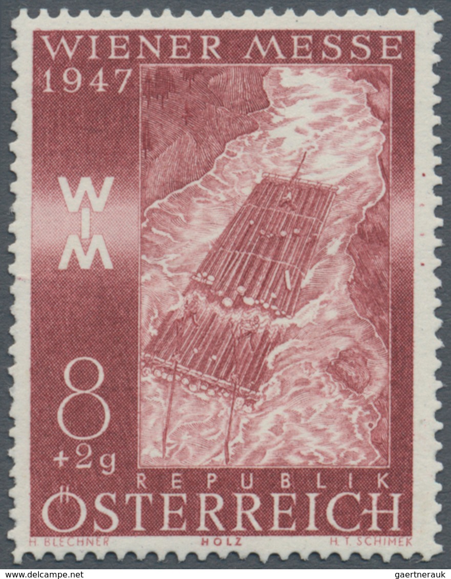 Österreich: 1947, 8 Gr. + 2 Gr. "Frühjahrsmesse", Vier Farbproben In Violettbraun, Gelblichbraun, St - Other & Unclassified