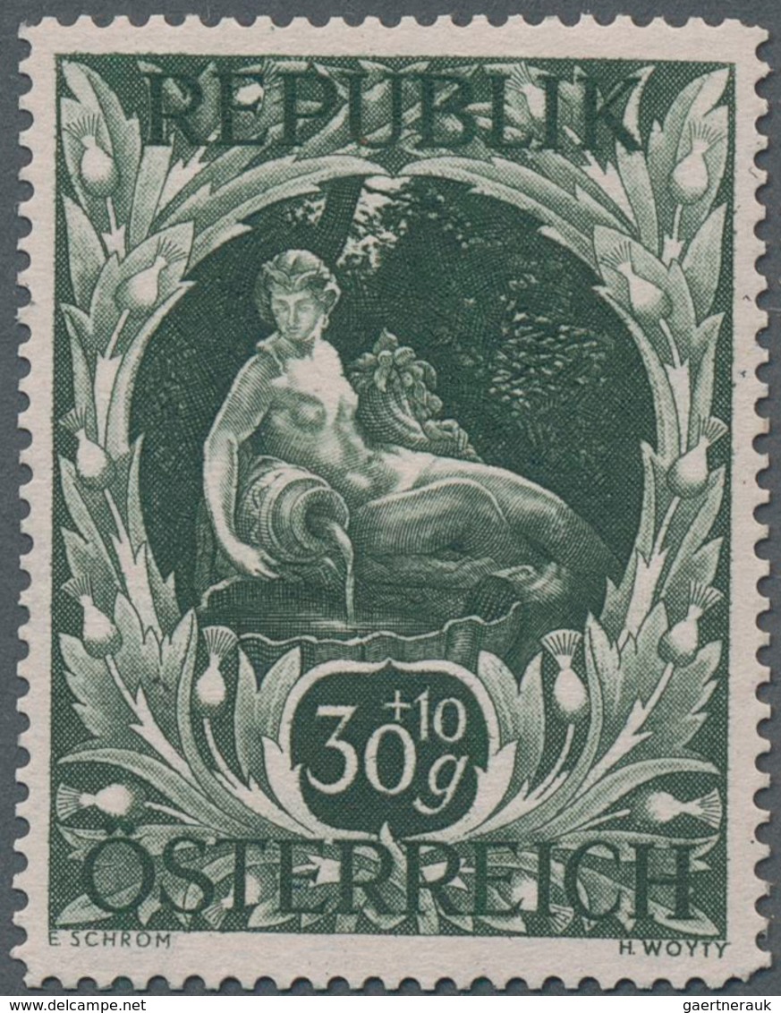 Österreich: 1947, 30 Gr. + 10 Gr. "Kunstausstellung", 19 Verschiedene Farbproben In Linienzähnung 14 - Sonstige & Ohne Zuordnung