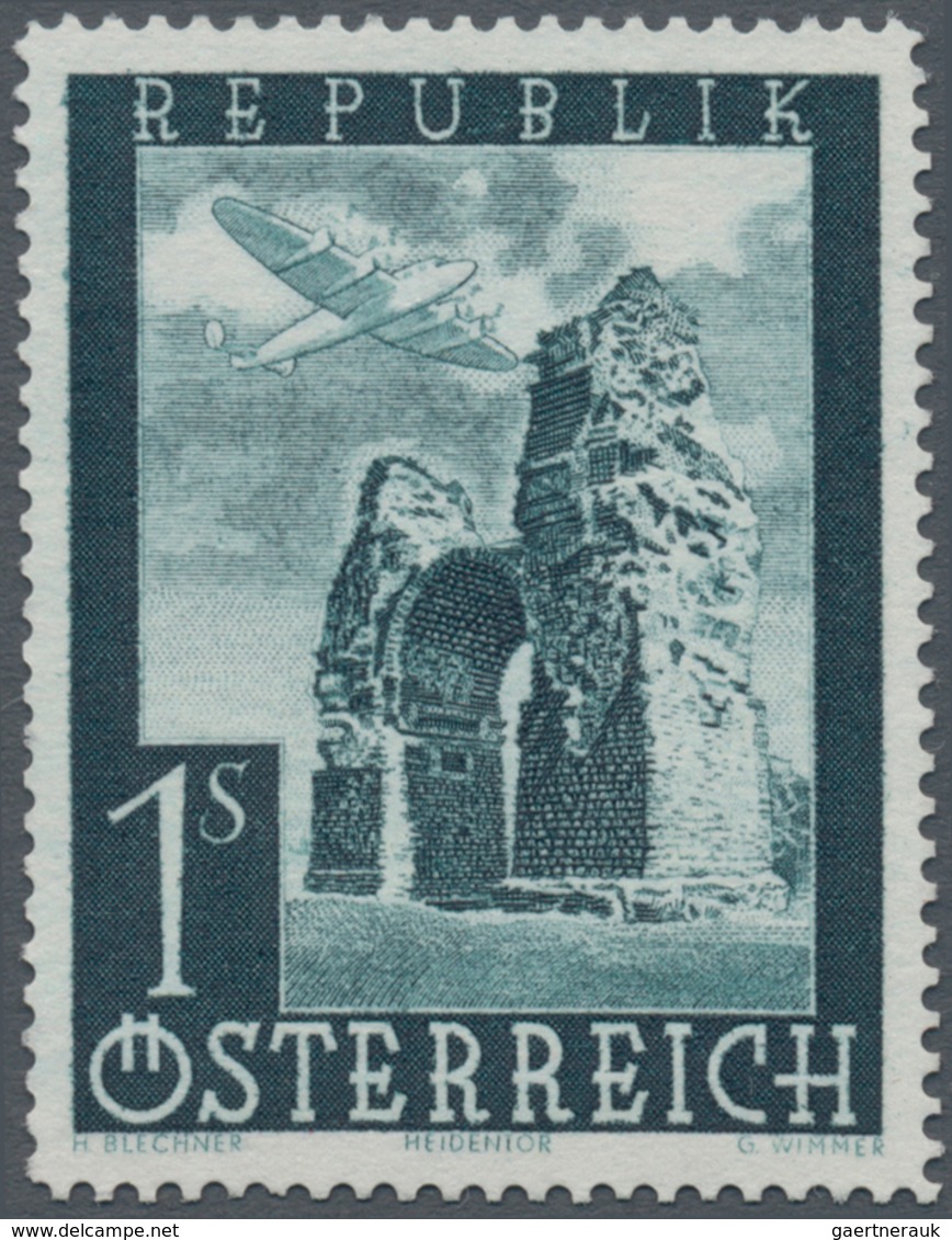 Österreich: 1947, Flugpost, Komplette Serie Von Sieben Werten Je Als Probedruck In Abweichenden Farb - Other & Unclassified