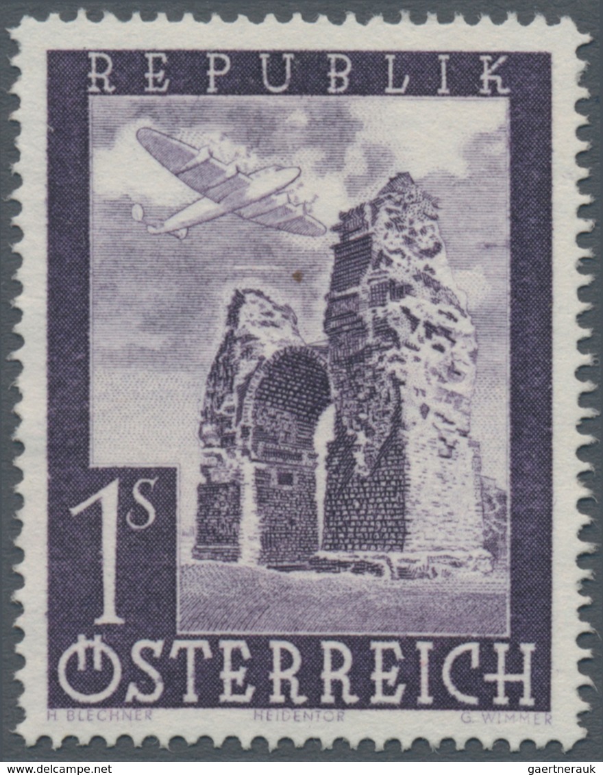 Österreich: 1947, Flugpost, Komplette Serie Von Sieben Werten Je Als Probedruck In Abweichenden Farb - Sonstige & Ohne Zuordnung