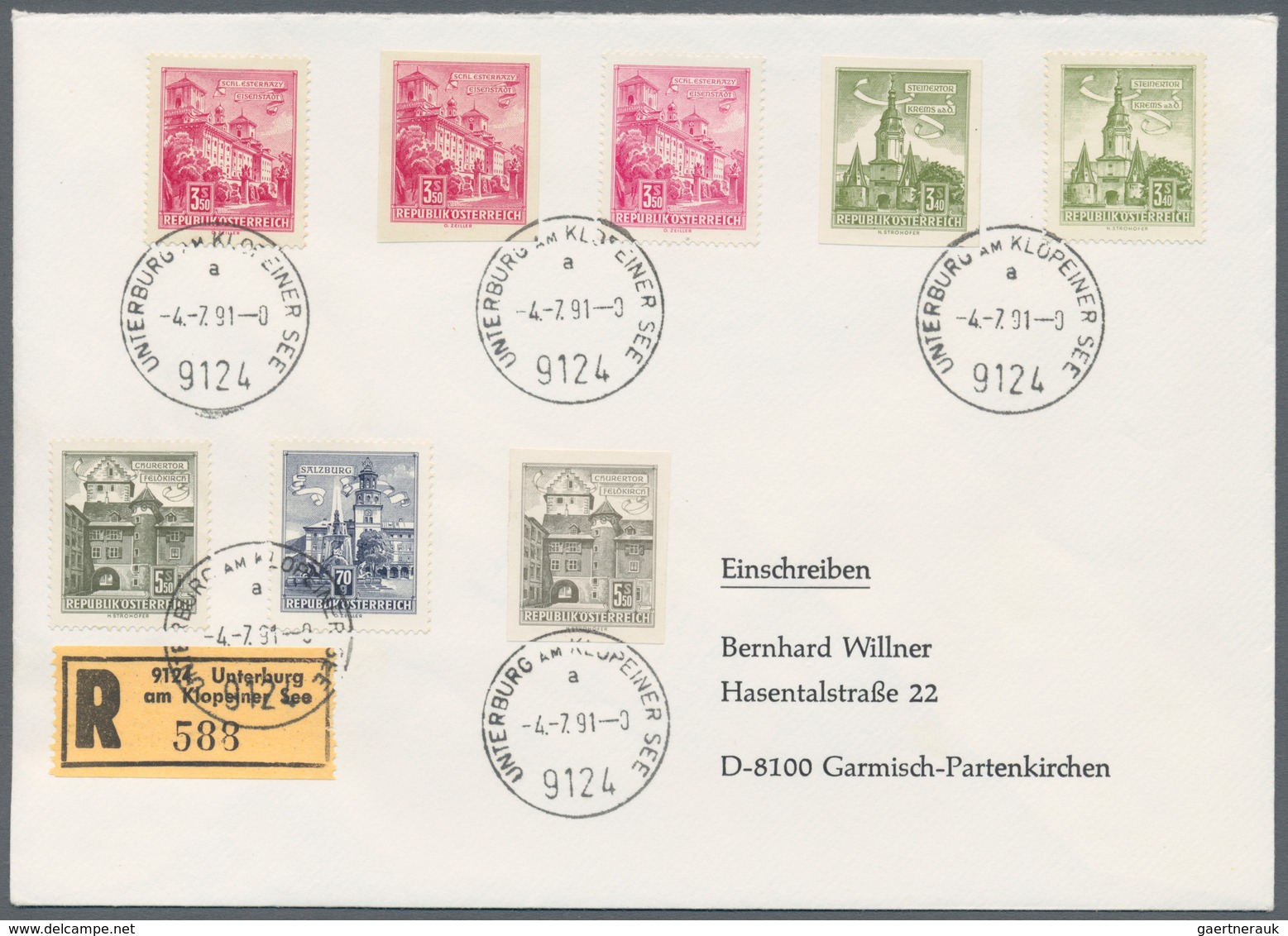 Österreich: 1960/1962, Dauerserien "Bauwerke", 3.40 Sch., 3.50 Sch. Und 5.50 Sch., Drei Ungezähnte W - Sonstige & Ohne Zuordnung