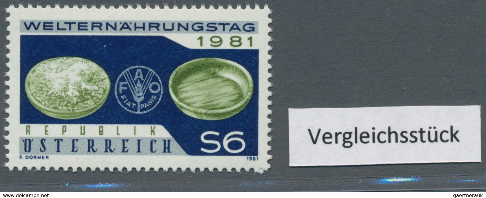 Österreich: 1981. Welternährungstag, Mit Der Abart "Farbe Silber (FAO-Emblem) Fehlend". Postfrisch. - Sonstige & Ohne Zuordnung