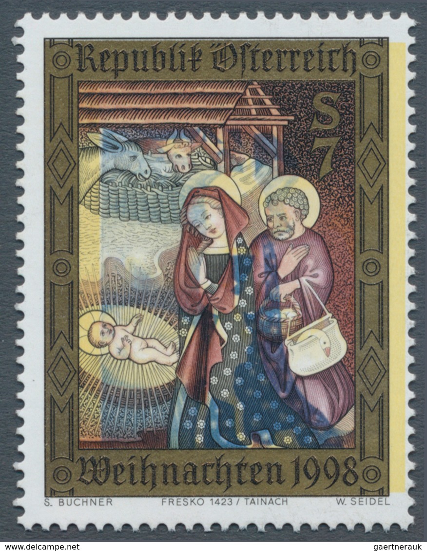 Österreich: 1998. Weihnachten "Christi Geburt" Mit Der Abart "Farben Sämischgelb Und Hellkobalt Um ü - Other & Unclassified