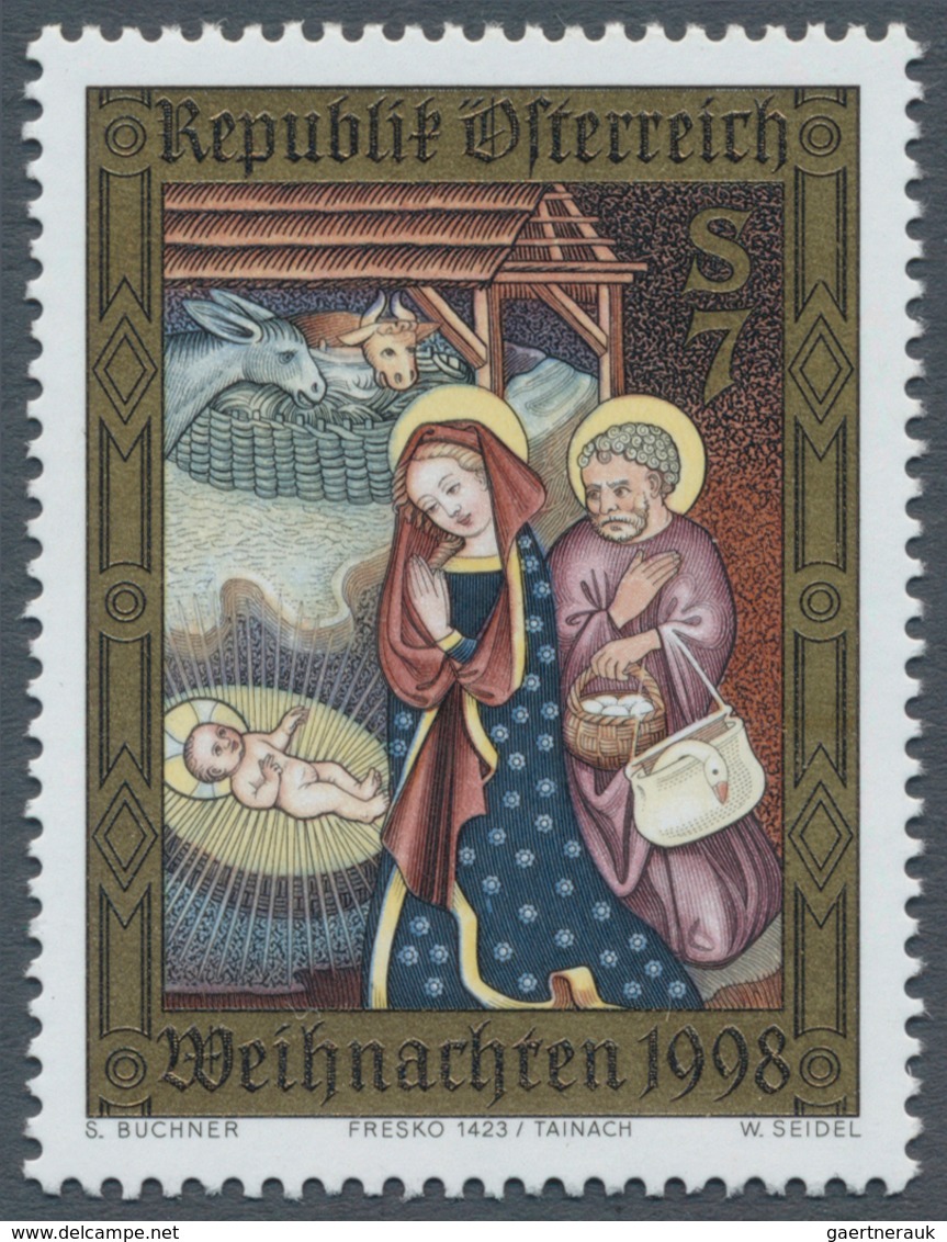 Österreich: 1998. Weihnachten "Christi Geburt" Mit Der Abart "Farben Sämischgelb Und Hellkobalt Um ü - Other & Unclassified