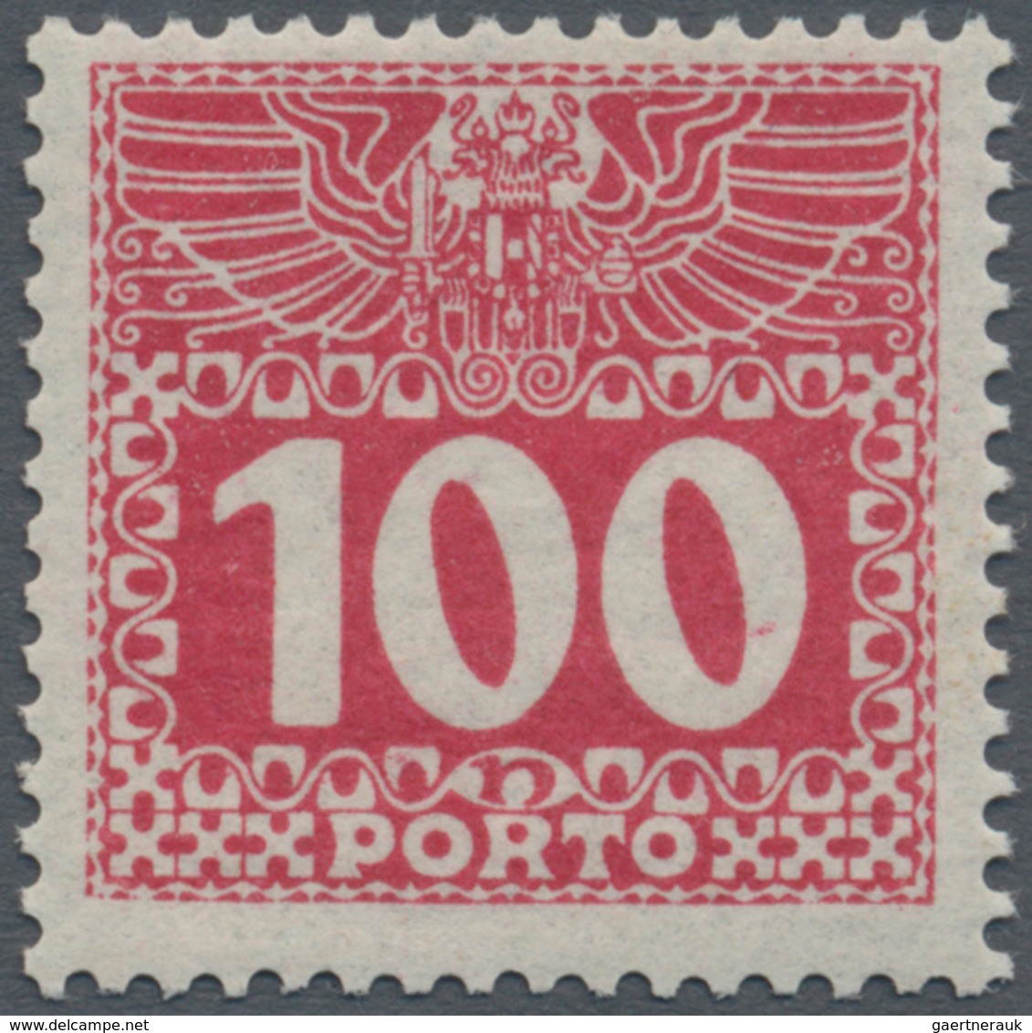Österreich - Portomarken: 1909, 1 H. bis 100 H., dünnes, fast durchsichtiges Papier, komplette Serie