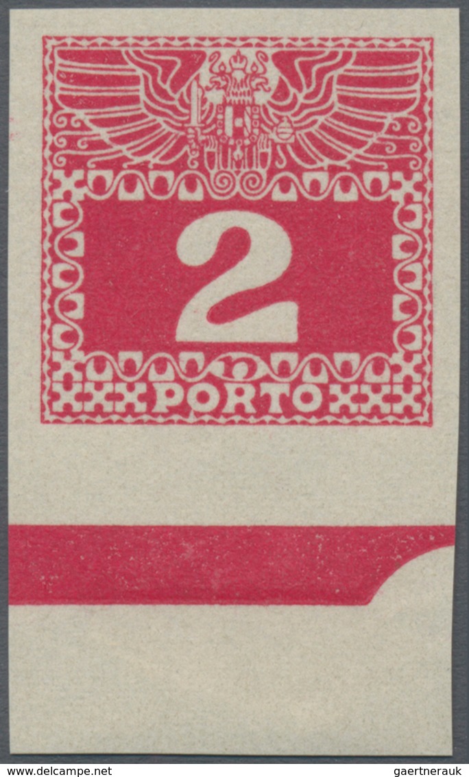 Österreich - Portomarken: 1910/1913, 1 H. Bis 100 H. Gewöhnliches Papier, Komplette Serie Von Elf We - Portomarken